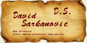 David Šarkanović vizit kartica